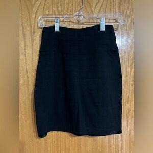 Black Mini Pencil Skirt for Work